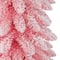 7ft. Pre-Lit Flocked Pink Artificial Alpine Pencil Tree, Clear Lights
